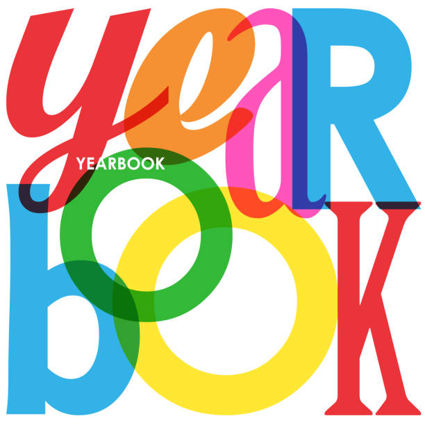 YEARBOOK colorful vector typography banner